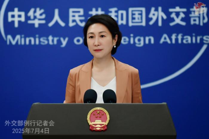 毛宁主持7月4日外交部例行记者会 图：外交部网站